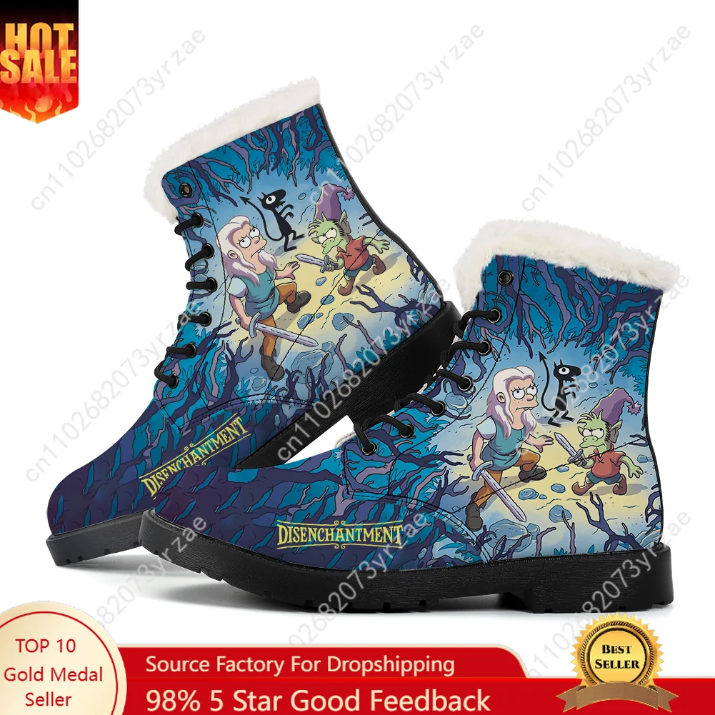 

Плюшевые ботинки «Разочарование», мужские и женские повседневные туфли для подростков, уличные теплые ботинки, обувь высокого качества с индивидуальным узором на заказ