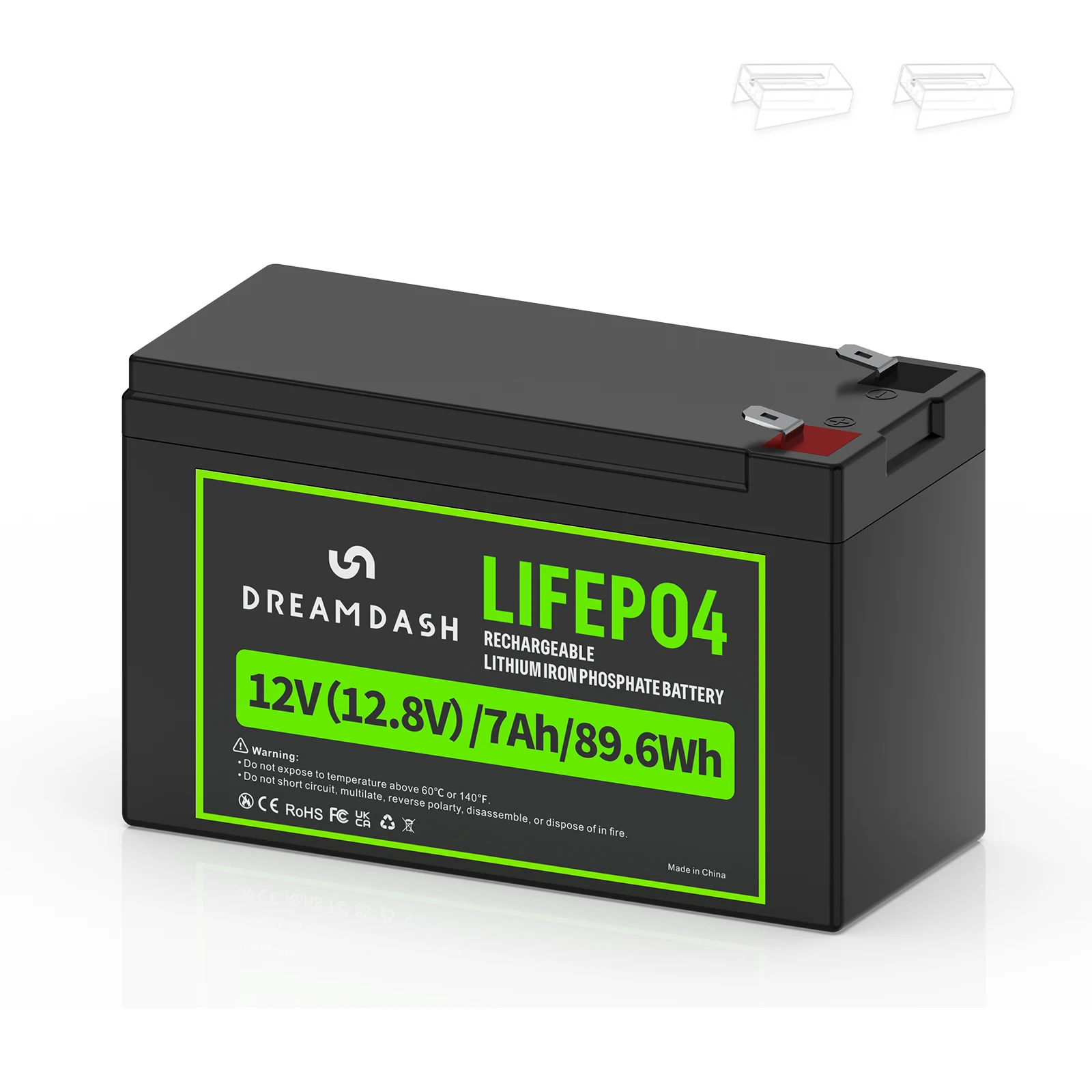 DREAMDASH 6V 6Ah 12V 7Ah 12V 10Ah LiFePO4-Akku mit integriertem BMS, wiederaufladbarer Lithium-Eisenphosphat-Akku für Wohnmobile, Golfwagen, Solaranlagen, Trolling-Motoren, Boote und Kinderfahrzeuge, Versand aus den USA, Großbritannien und Polen. – Detail 14
