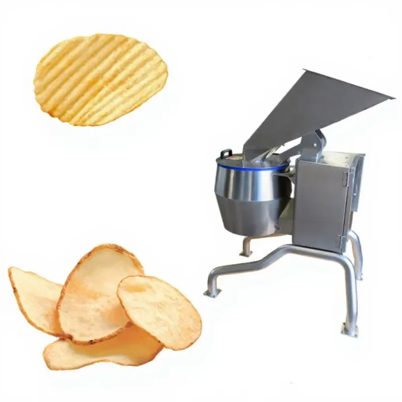 Industrial Vegetable Food Processing Motorized Potato Wave Chip Cutter Machine 260KG Capacity 220V 1 Year Warranty