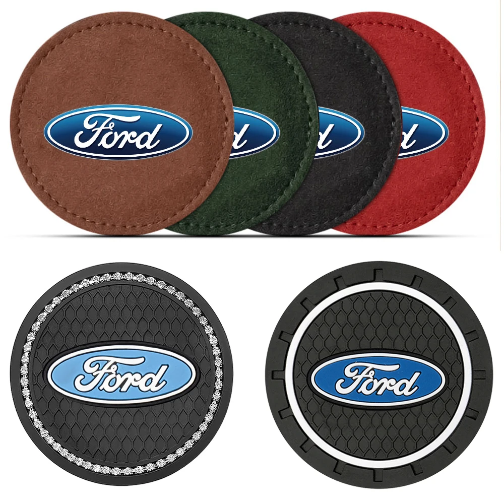 2 قطعة كوستر السيارة حامل أكواب الماء الداخلية حصيرة اكسسوارات لفورد فييستا التركيز 2 مونديو mk4 موستانج الحارس كوغا S-MAX العبور #1