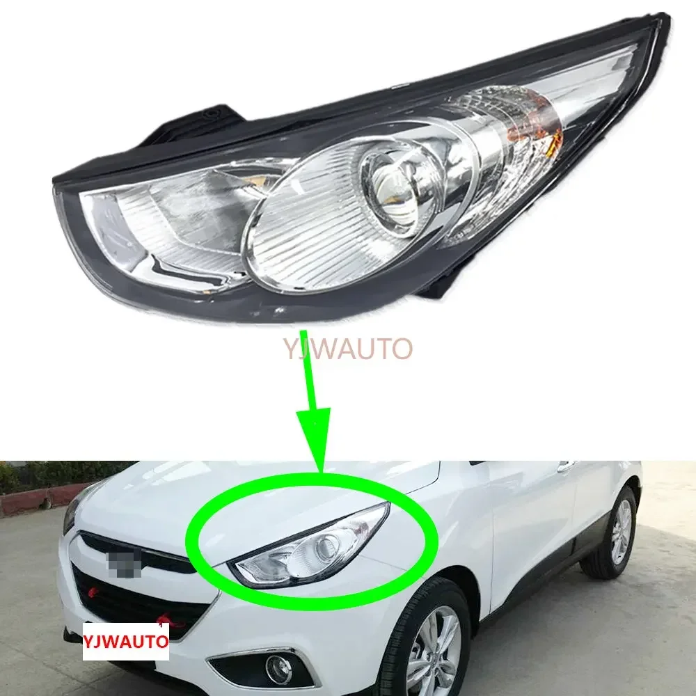 For Hyundai IX35 2009~2012 Headlights Car Headlamp Assembly Replacement Front Whole Auto Light Assembly with Motor Adjust