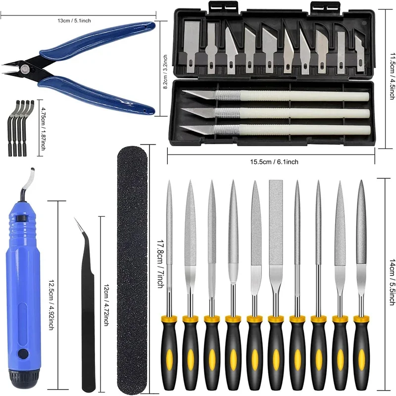 32pcs 3D Printer Tool Kit Assembly Removal Finishing Filament Cutting Set 3D Printer Accessories for Cleaning Finishing Cutt