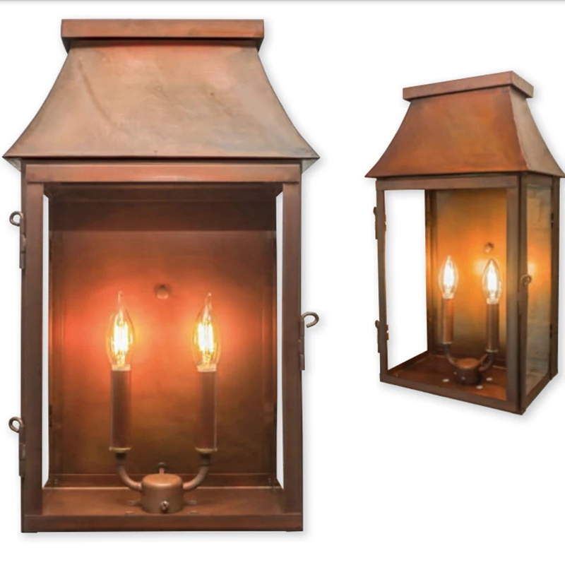 America Modern Outdoor Wall Sconce Unique Design Minimalist Warm White Cooper Wall Light for Villa