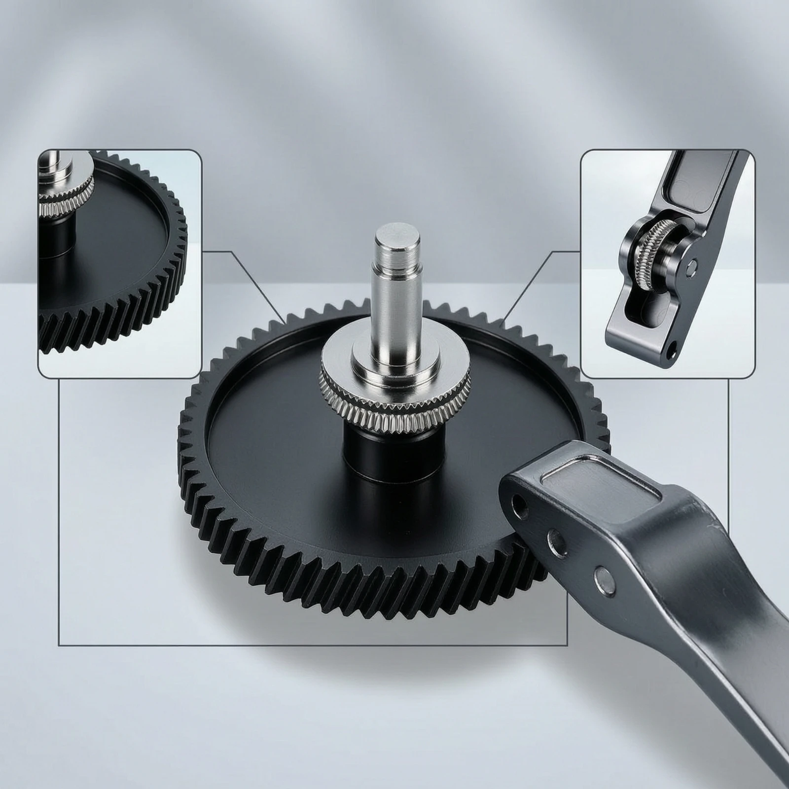 Extruder Gear Assembly Hardened Steel Extruder Gear with Handle Wear-Resistant Long-Lasting for 3D Printer Owners