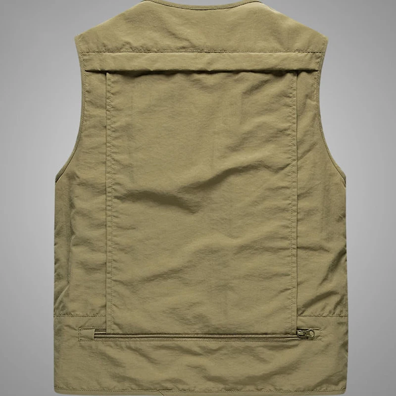 Chaleco táctico de pesca y senderismo para hombre, chaqueta sin mangas de malla con muchos bolsillos, ideal para fotógrafo, novedad de verano 2023