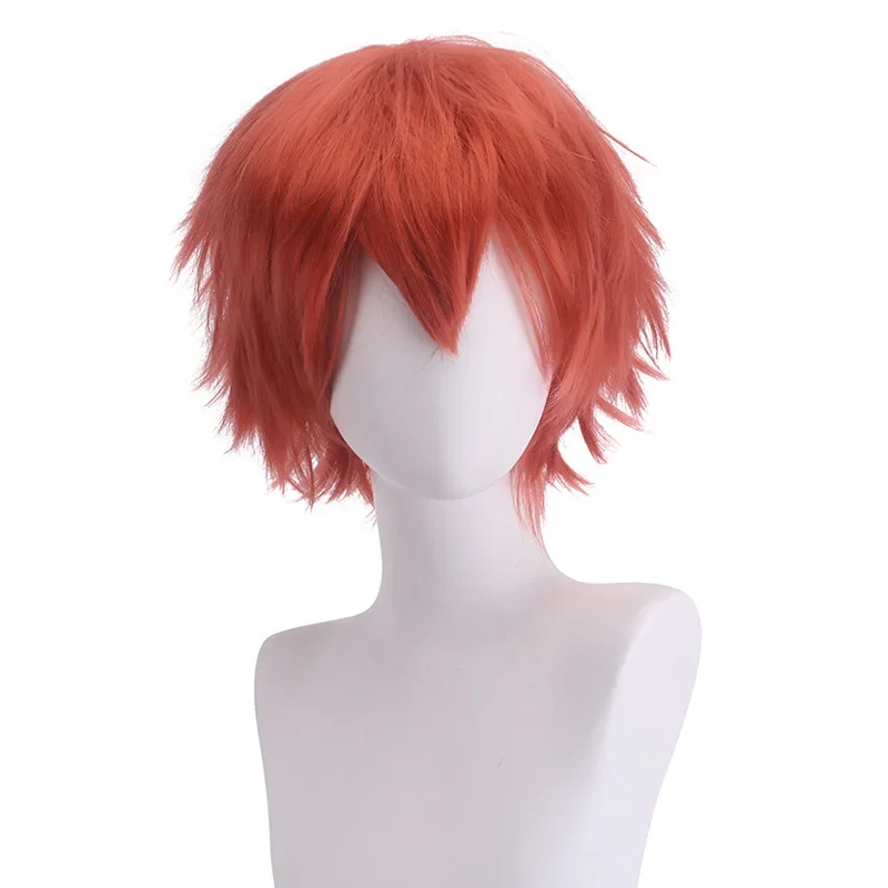 الاصطناعية شعر مستعار تأثيري العالمي الملونة المتناثرة شائكة الشعر القصير الرجال أزياء حزب هالوين أنيمي نمط 30 سنتيمتر #5