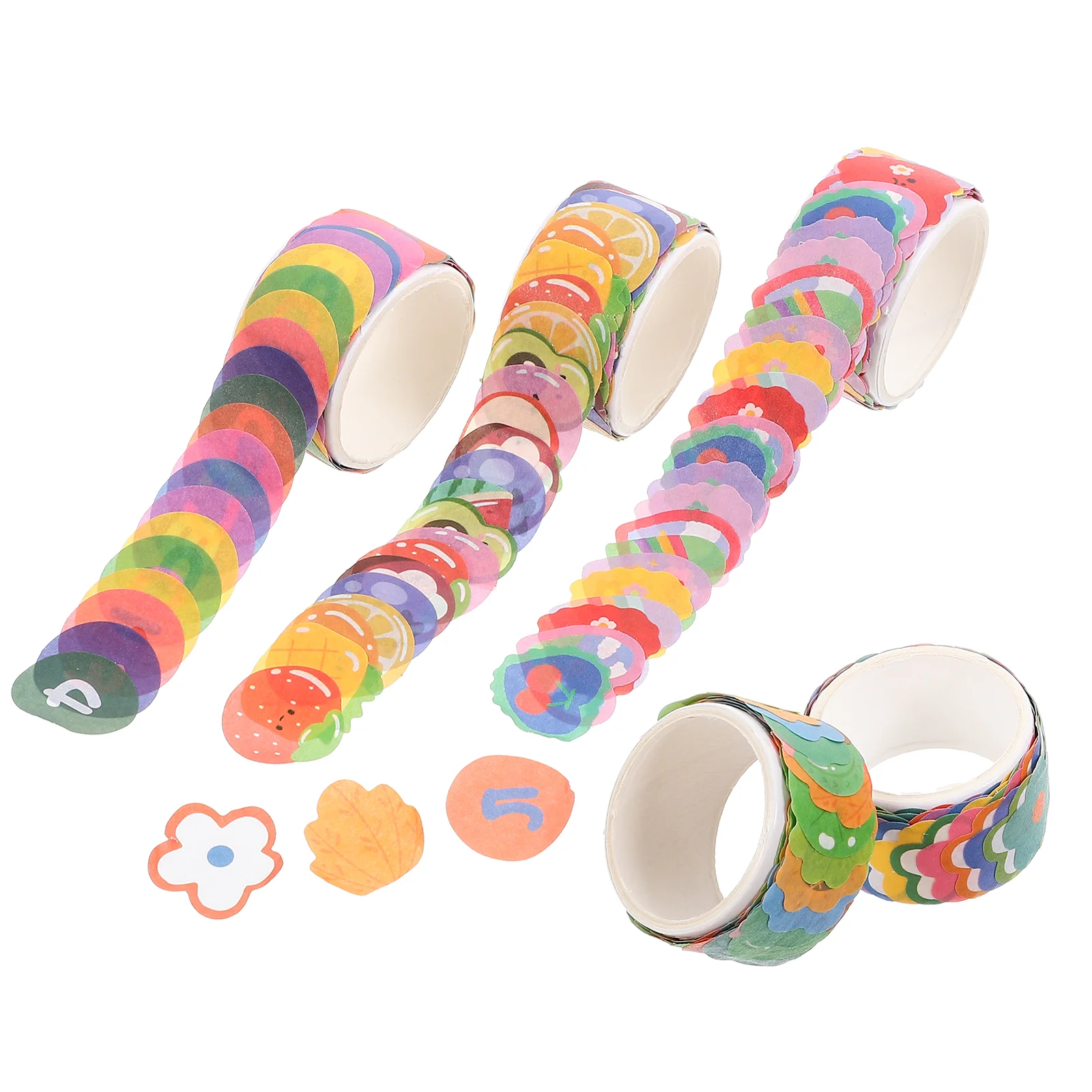 

5 Rolls Pocket and Paper Tape Stickers Decorative Adhesive Tapes Craft DIY Making