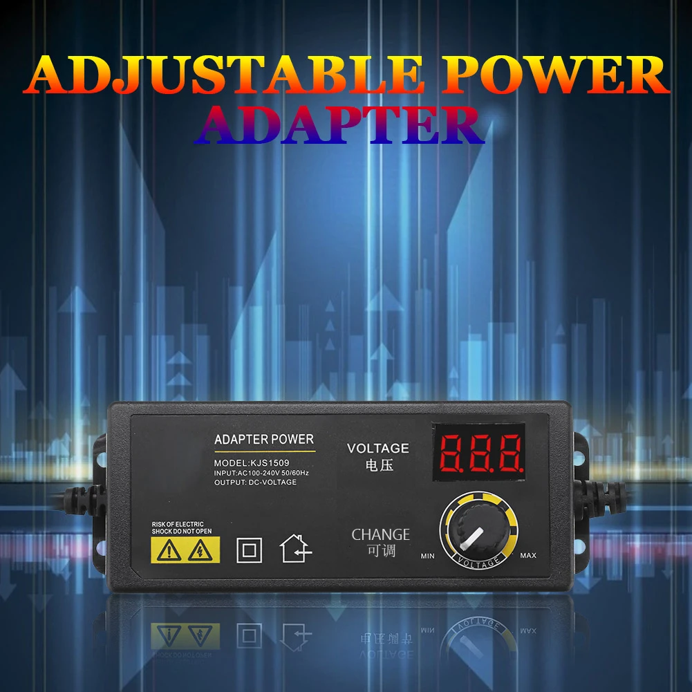 

ABS 3-36V 60W Power Switching Adapter Adjustable Voltage with LED LCD Digital Screen Portable Game Motor Router