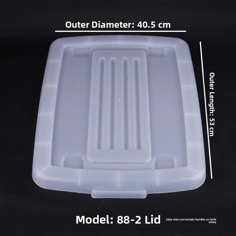 Thickened Large Size Home Use Storage Box Rectangular Plastic Dustproof Cover Clothes Toys Organizer Box Household Essential