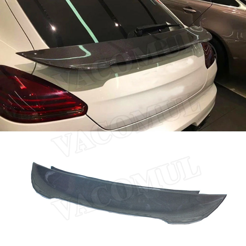 

VACOMUL Carbon Fiber Car Racing Rear Trunk Spoiler Double Wings For Porsche Panamera S 970 971 2010-2016 Car Styling