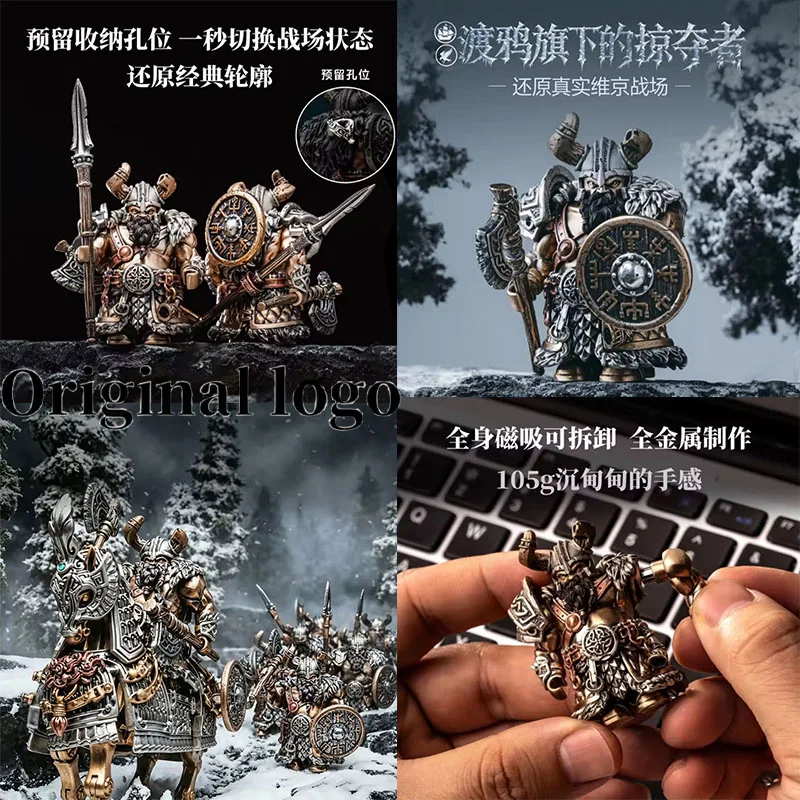 Image of 2026 Bestseller Wikinger-Raiderschlächter Bausteine Krieger Magnetische Bausteine Spielzeug Abnehmbare Metallfigur Exquisite Box Dekoration