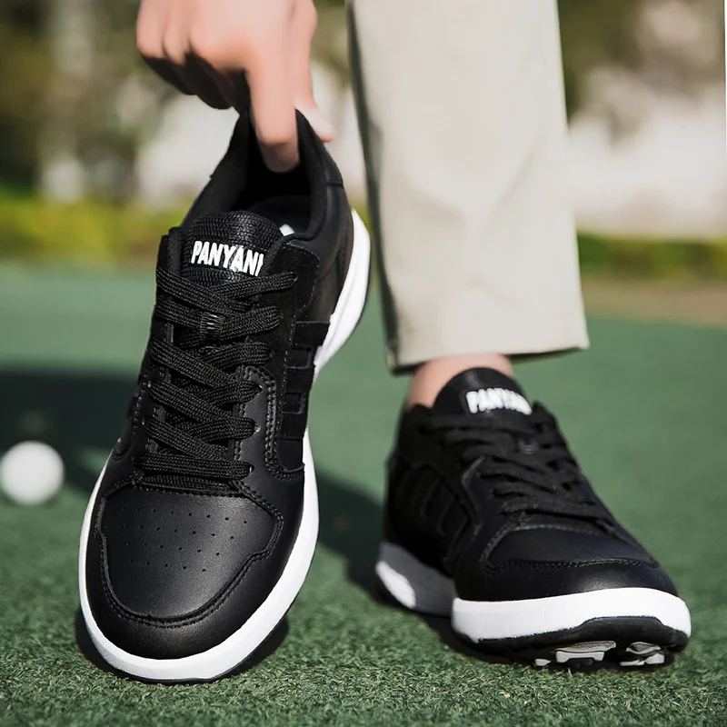 

New Model Comfortable Golf Training Shoes with Anti-Slip Tacks - Professional Golf Shoes for Men - Outdoor Grass Walking Shoes