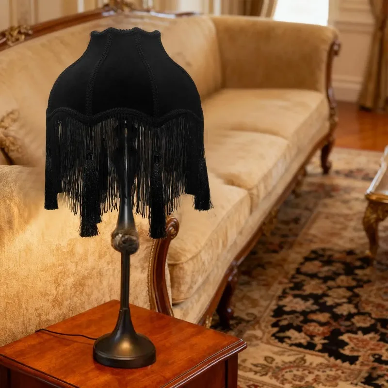 Lampshade Bell Shape Lighting Accessories E27 Victorian Classic Tassel Lamp Cover for lamps Office Home Room Hotel Decor
