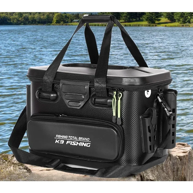 

Portable Fishing Bucket Box EVA Fishing Bag, Fishing Rod, Bait Reel, Fish Storage, Hook Bait Luya Tote Bag