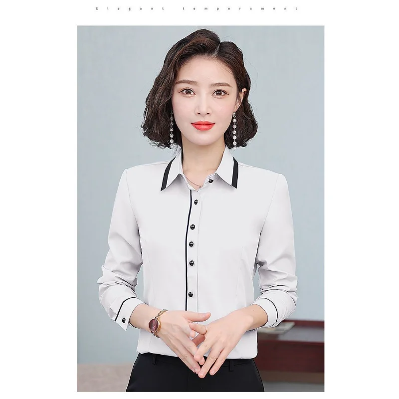 Chiffon Shirt Women's Long-sleeved Professional Temperament Work Clothes