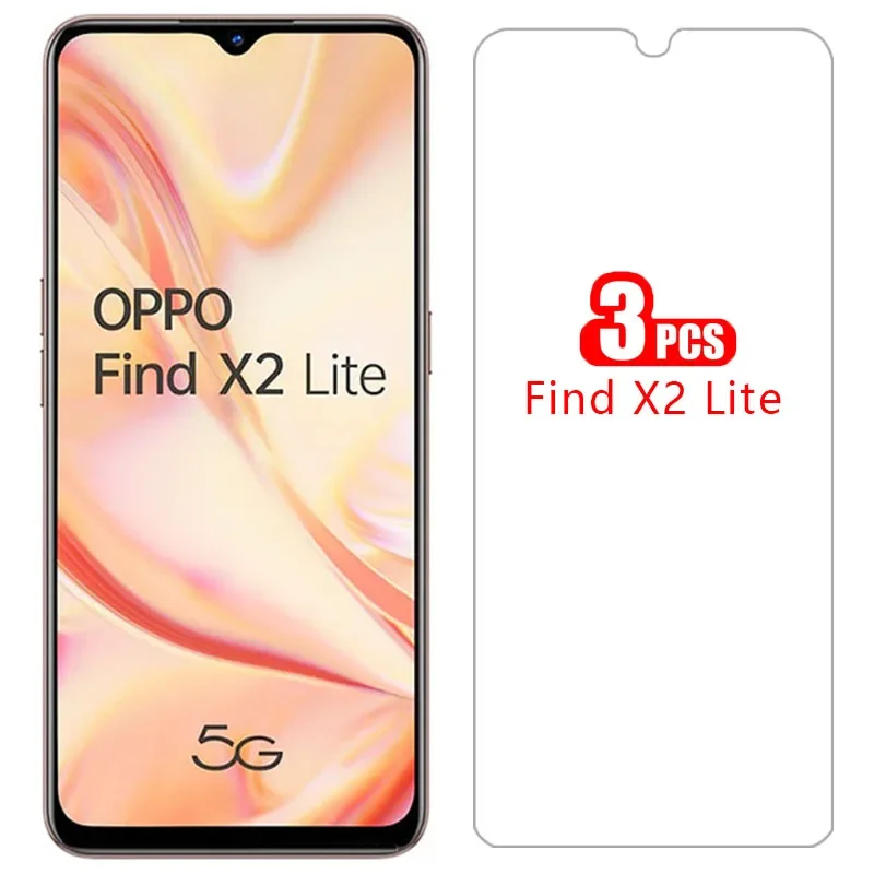 

case for oppo find x2 lite cover screen protector tempered glass on findx2 x 2 2x x2lite light 6.4 phone coque bag 360 opp opo