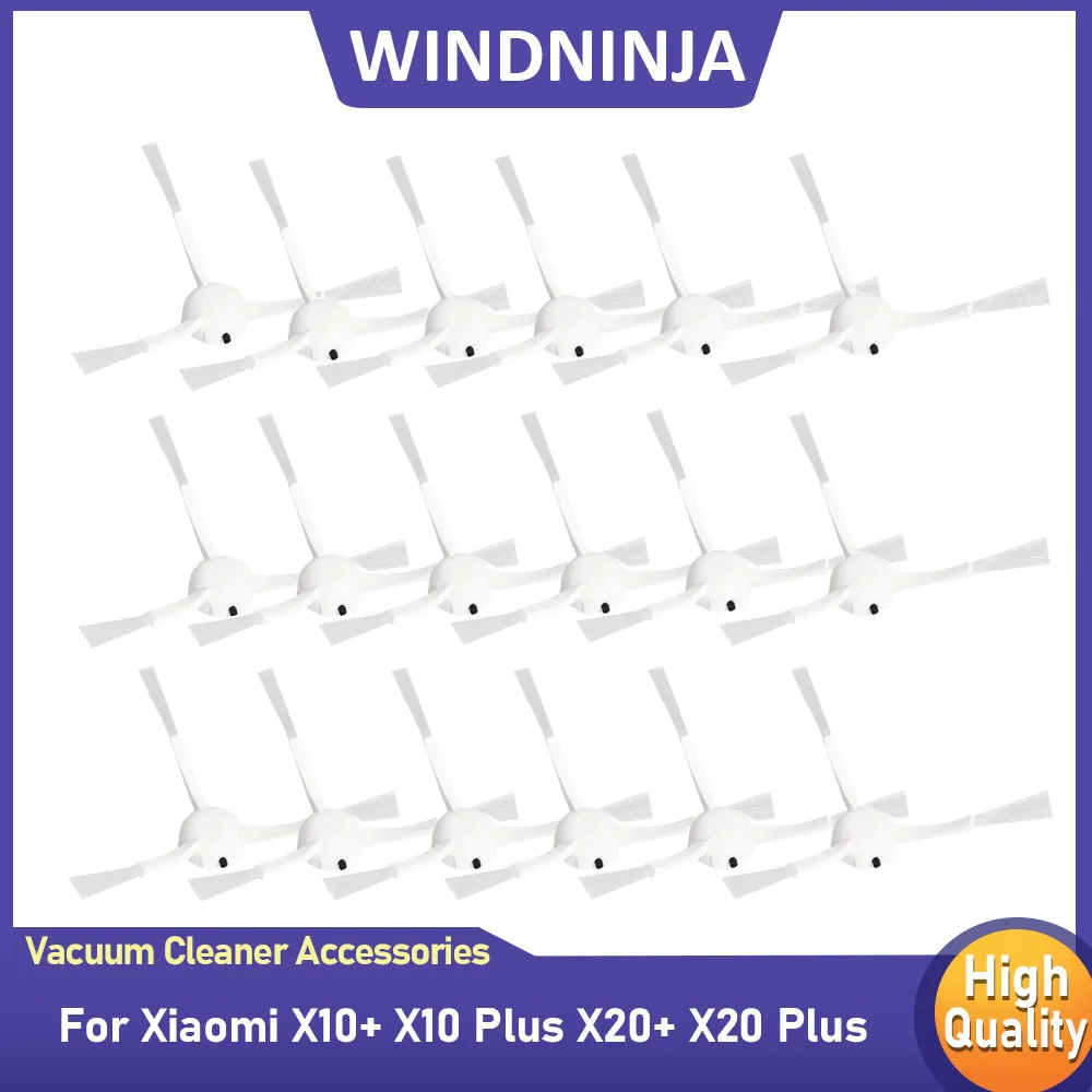 Side Brush Parts For Xiaomi  X10+/X10 Plus/X20+/X20 Plus Robot Vacuum Cleaner Triangle Anti-Scratch Edge Brushes Replacement