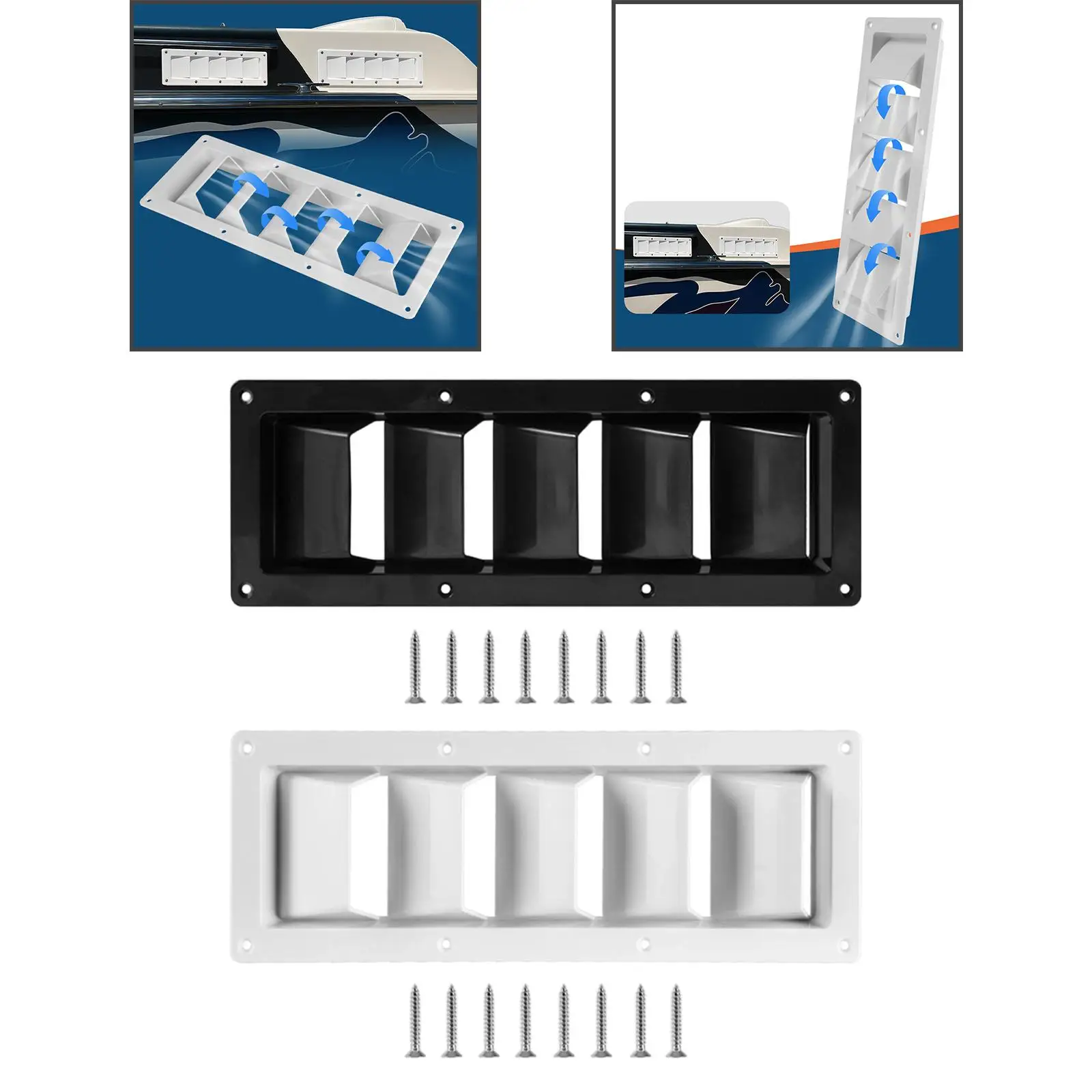 

RV Air Vent Louver Sturdy Multipurpose RV Air Vent Cover for RV Boat Parts