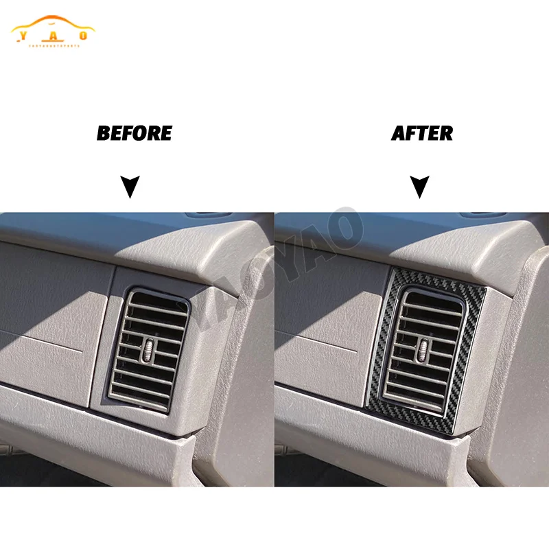 Carbon Fiber Dashboard Copilot Air Outlet Cover Trim Sticker For Dodge Dakota 2001 2002 2003 2004 Car Interior Accessories image 2