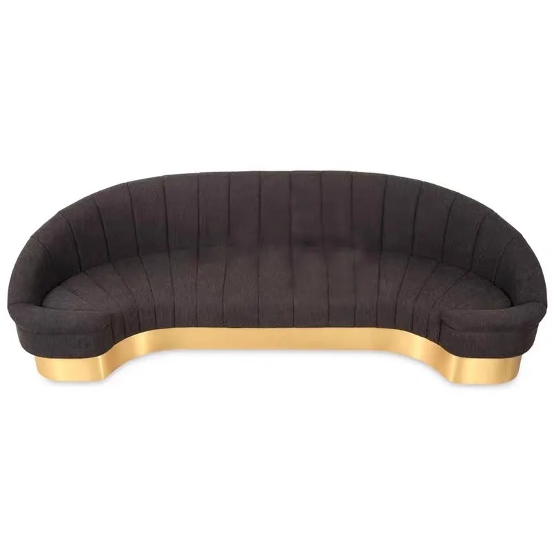 Nordic light luxury modern, stainless steel special-shaped sofa, beauty salon, sales department, villa area sofa