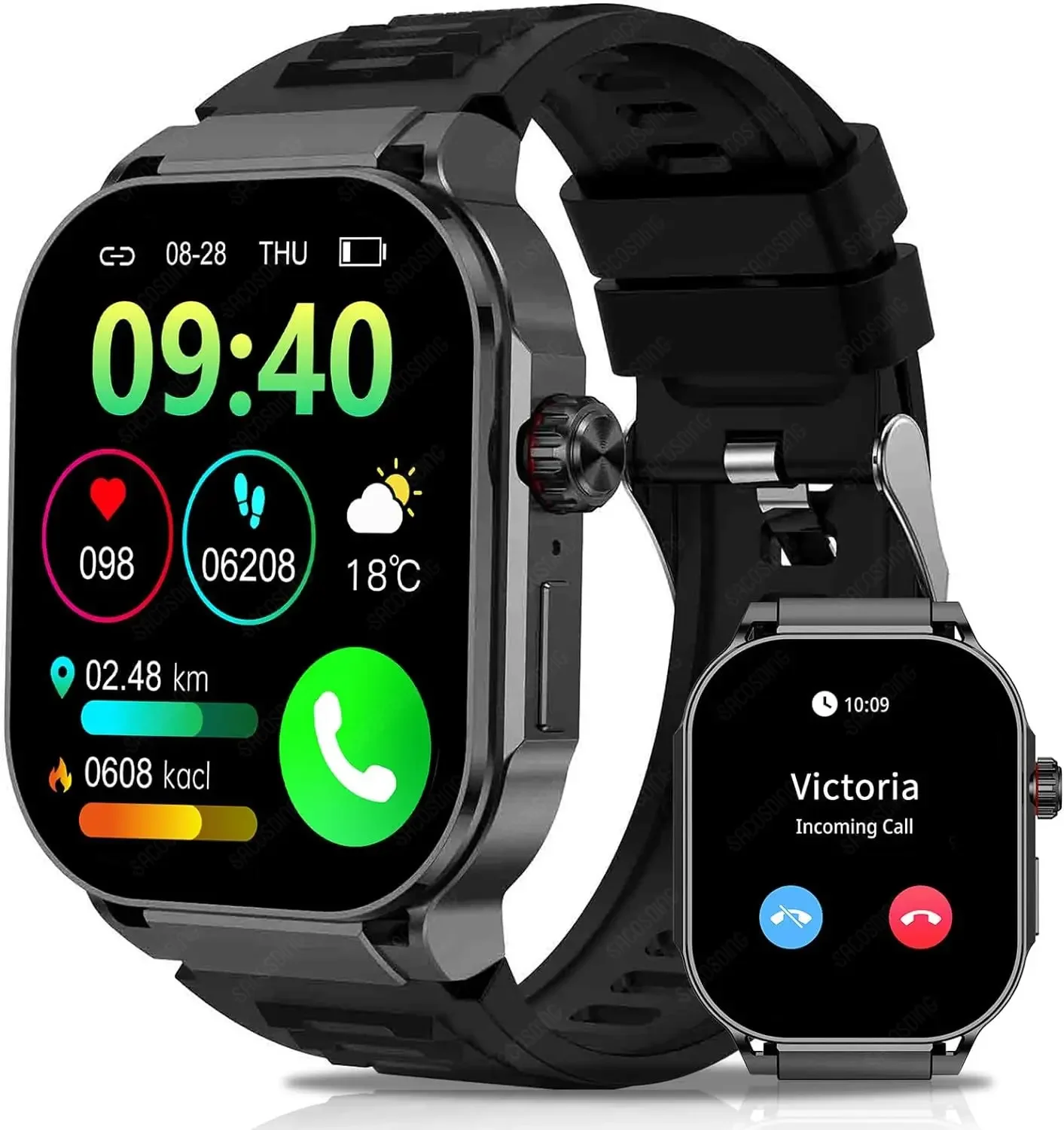 For xiaomi Smart Watch AMOLED Screen Smartwatch for Men Women Fitness Tracker Heart Rate IP68 Waterproof Sports Fitness Tracker