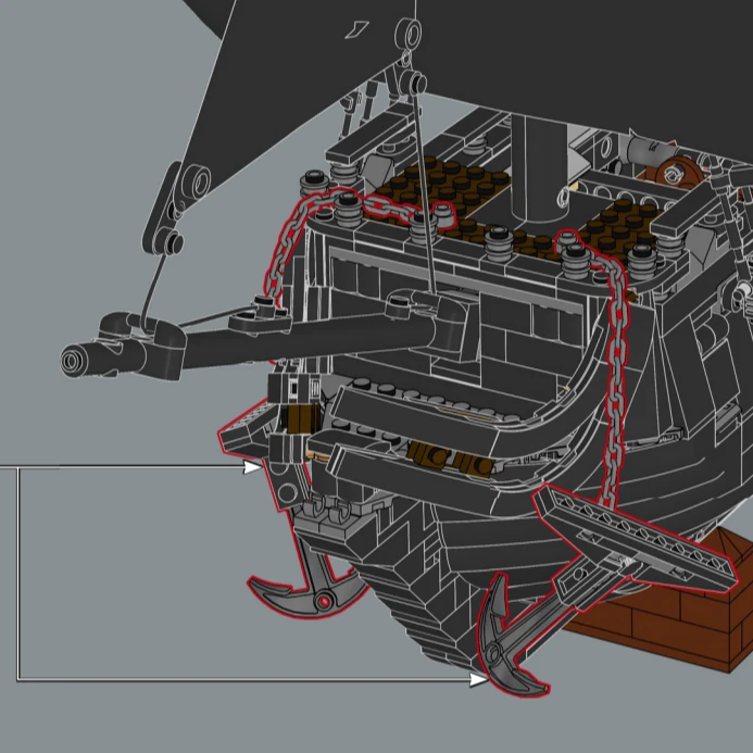 Navire de Pirate à voile noir 10365, ensembles de blocs de construction compatibles avec les particules Legoed, adaptés aux cadeaux de noël, 2862 pièces