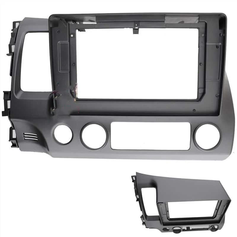 Double 2 Din Radio Frame Fascia for HONDA CIVIC 2008-2011 Left Hand Drive 10 INCH Dash Mount Kit Faceplates Stereo Panel Bezel