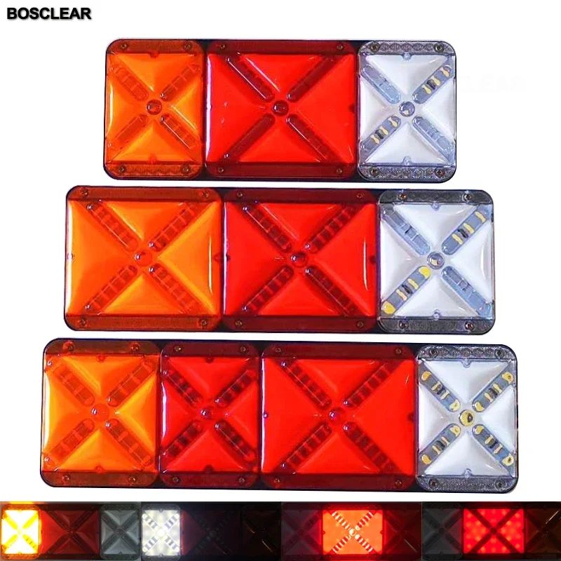 

24V Universal Truck Rear Taillight Led Trailer Taillights Flow Steering Brake Reversing Traffic FogLamp Caravans UTE Campers ATV