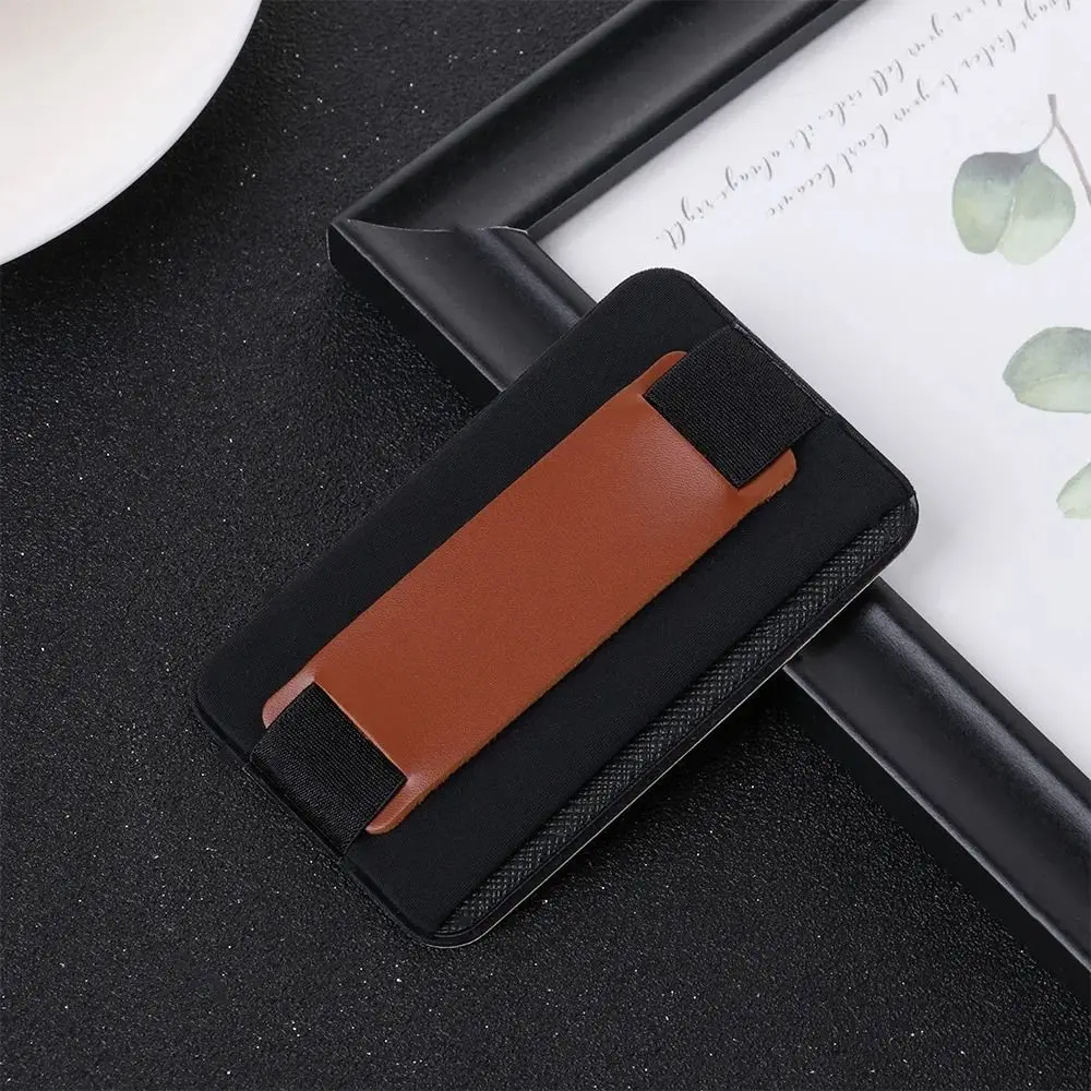 لاصق ملصق الهاتف الخليوي المحفظة حالة الائتمان معرف مطاطا تمتد حامل بطاقة الهاتف الغطاء الخلفي بو الجلود جيب الهاتف المحمول