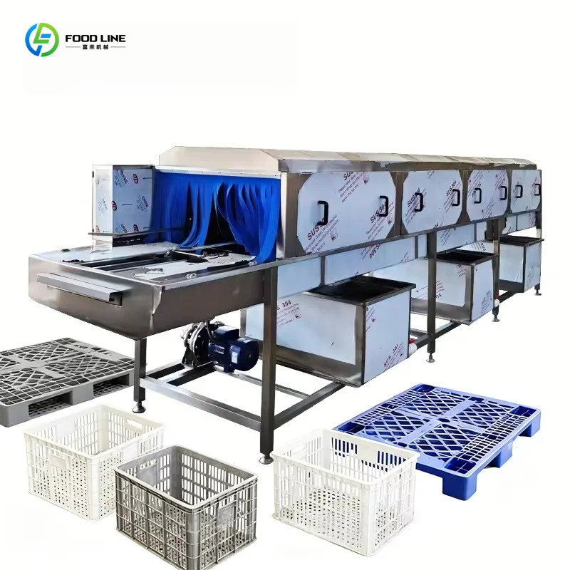 Commercial Rotary Basket Washing Equipment 500pcs h Automatic Electric Steam Turnover Crate Saucer Washer For Sale