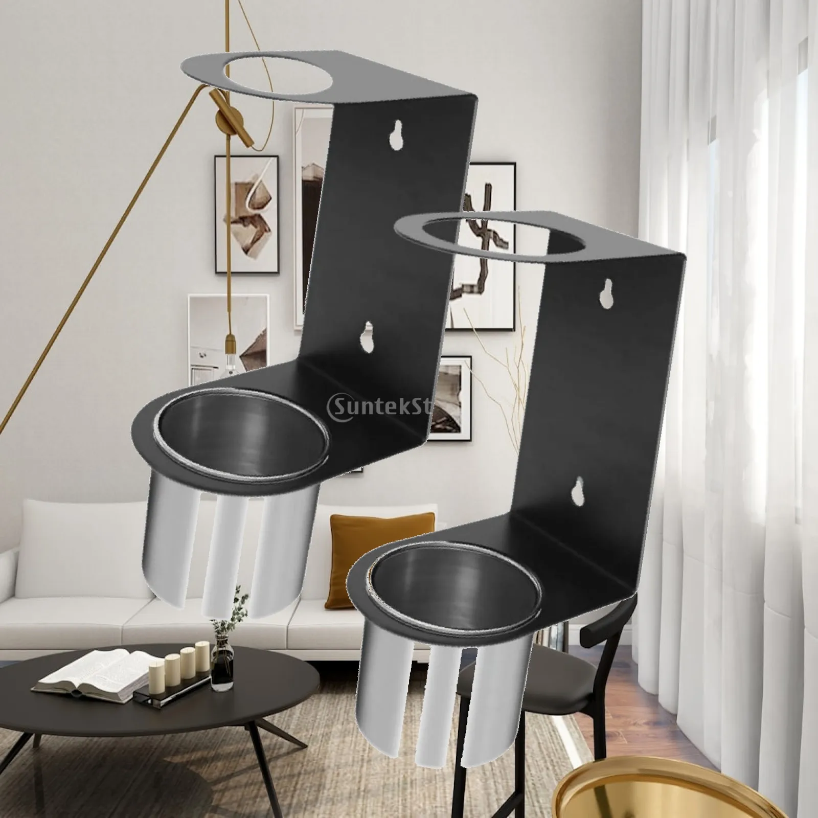 2Pcs Oil Funnel Holder Oil Funnels Kit Storage Rack for Enclosed Race Trailers