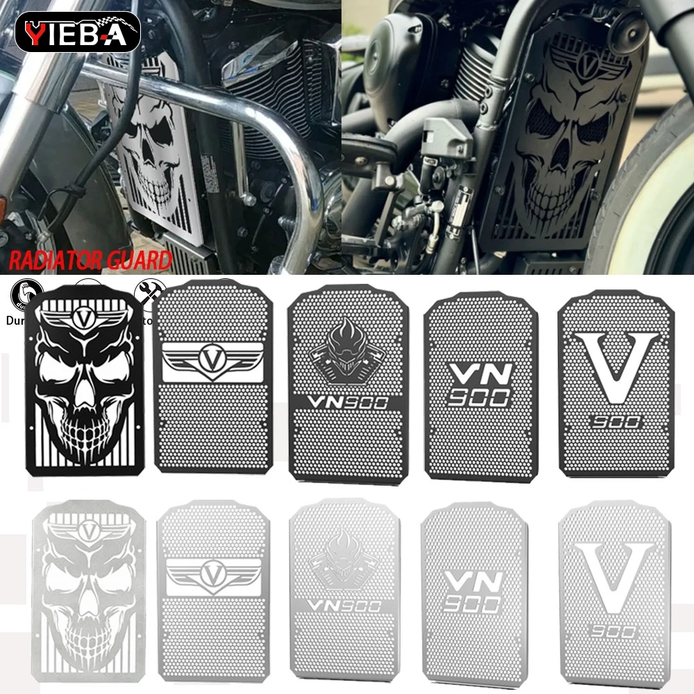 For Kawasaki VN900 B Classic LT Custom 2006-2024 2023 2022 2021 Vulcan 900 Motorcycle Radiator Bezel Grille Guard Cover Protect
