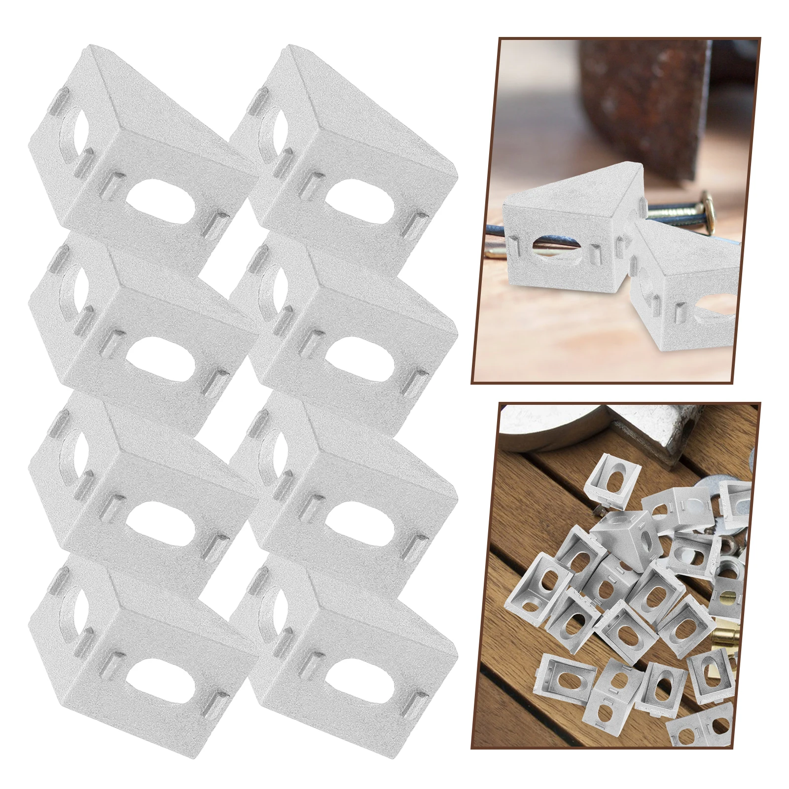 

20pcs Aluminum Corner Brackets 2028 2.8x2.8x2cm Silver Hardware for 3D Printer CNC Robotics Metal Extrusion Profile Clamp