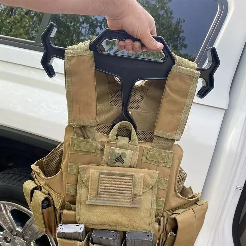 多機能タクティカルベストディスプレイハンガー、厚みのあるミリタリーファンアウトドアハンガー、特大耐荷重タクティカルハンガー