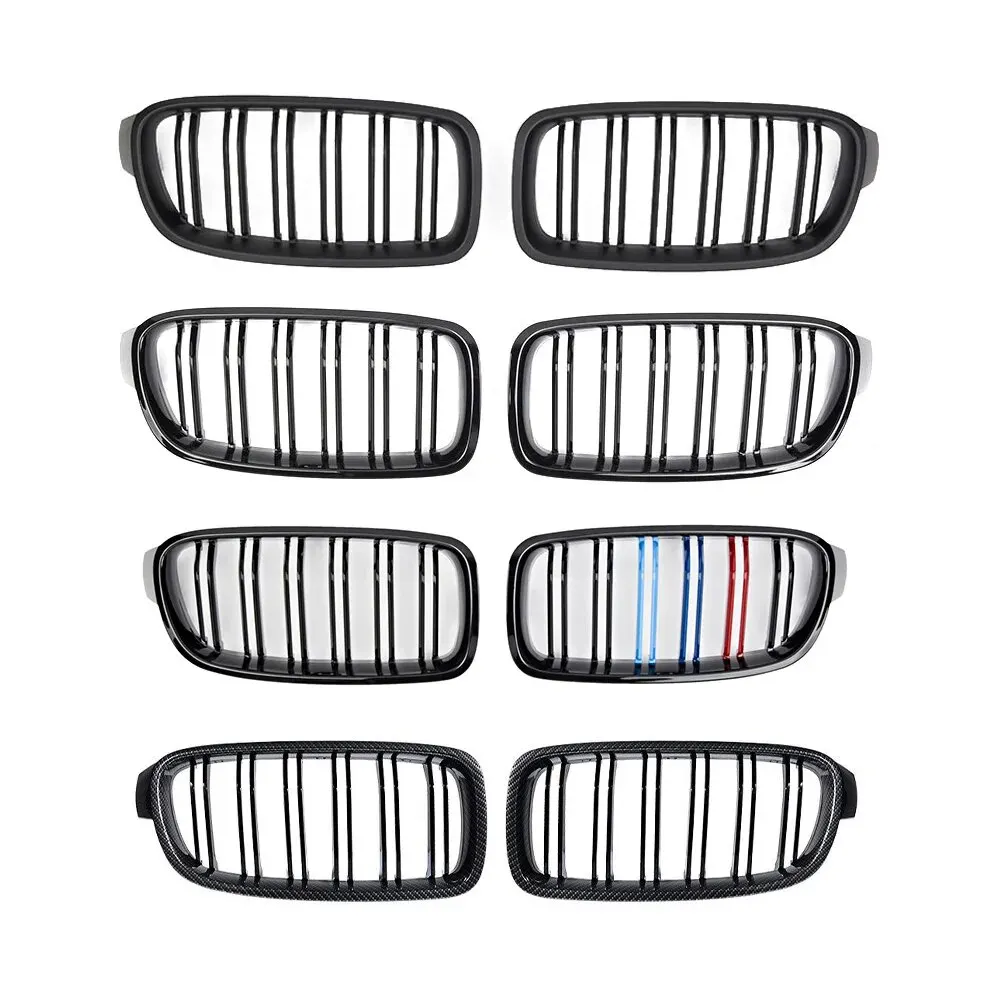 Dupla fenda dianteira rim grade, abs, estilo de carro, alta qualidade, apto para bmw f30, f31, f35, 2012-2018, 320i, 325i, 328i, auto acessórios