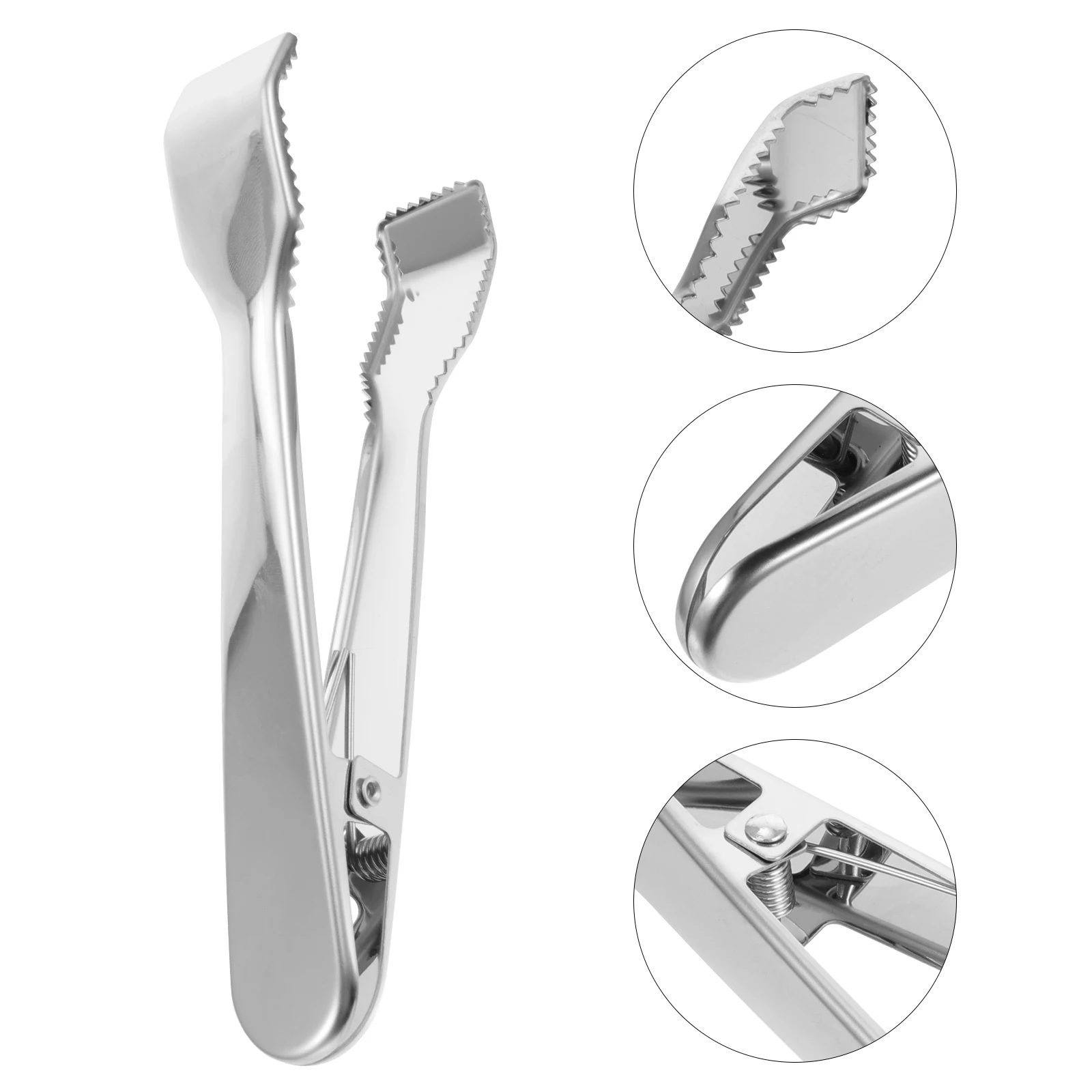 

Stainless Steel Ice Clip Silver Freezer Tong Cube Utensil Clips Clamp Thickened Multi scene Bars Restaurants Coffee