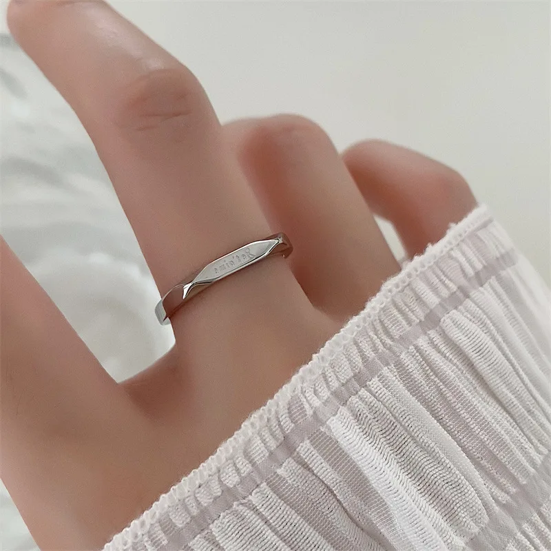 French JETAIME Love You Word Rings Fashion Personality 2022 New Titanium Steel couple Rings Jewelry Accessories Wholesale