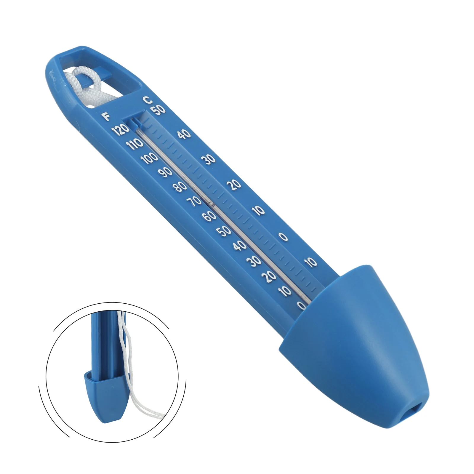 Floating Thermometer 17x4.2CM Portable Swimming Pool Floating Thermometer Water Tester Floating Thermometer Swimming Pools