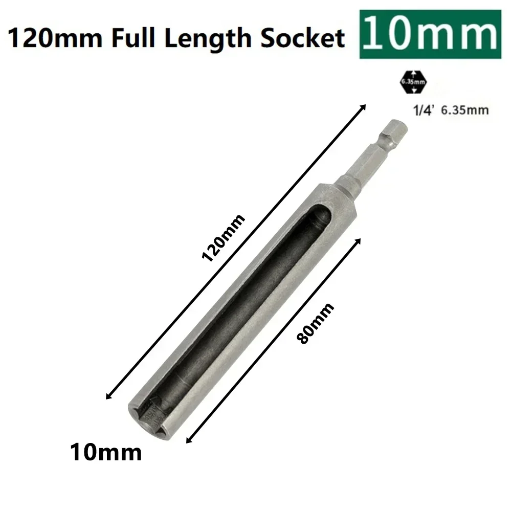 Imagem -02 - Porca Driver Polegada de Mudança Rápida Hex Haste Entalhada Broca Chave de Soquete Ferramenta 120 mm Comprimento Porca Driver Soquete Ferramenta 819 mm
