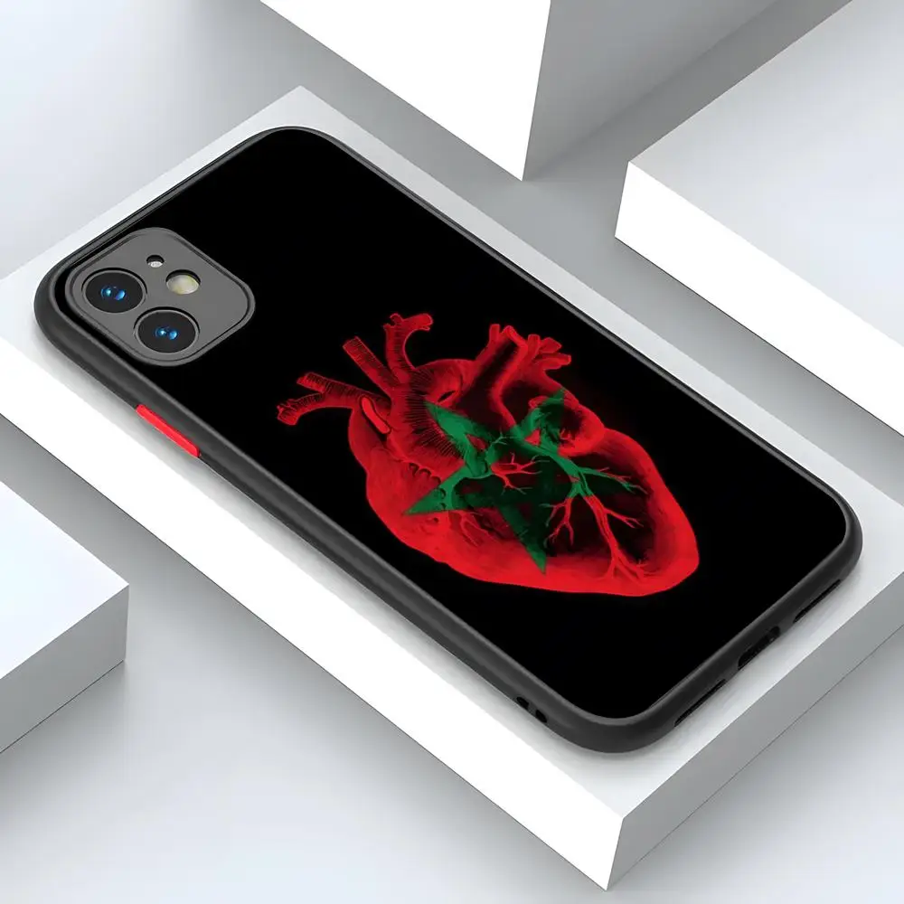 Morocco Flag Phone Case For iPhone 15 14 12 13 11 Pro Max XR XS Mini X 7 8 Plus matte Cover - view 4
