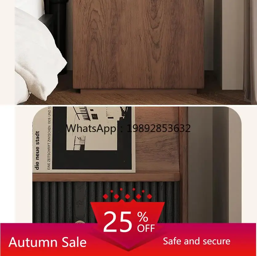 

bedside table all solid wood bedroom storage cabinet small living room decoration