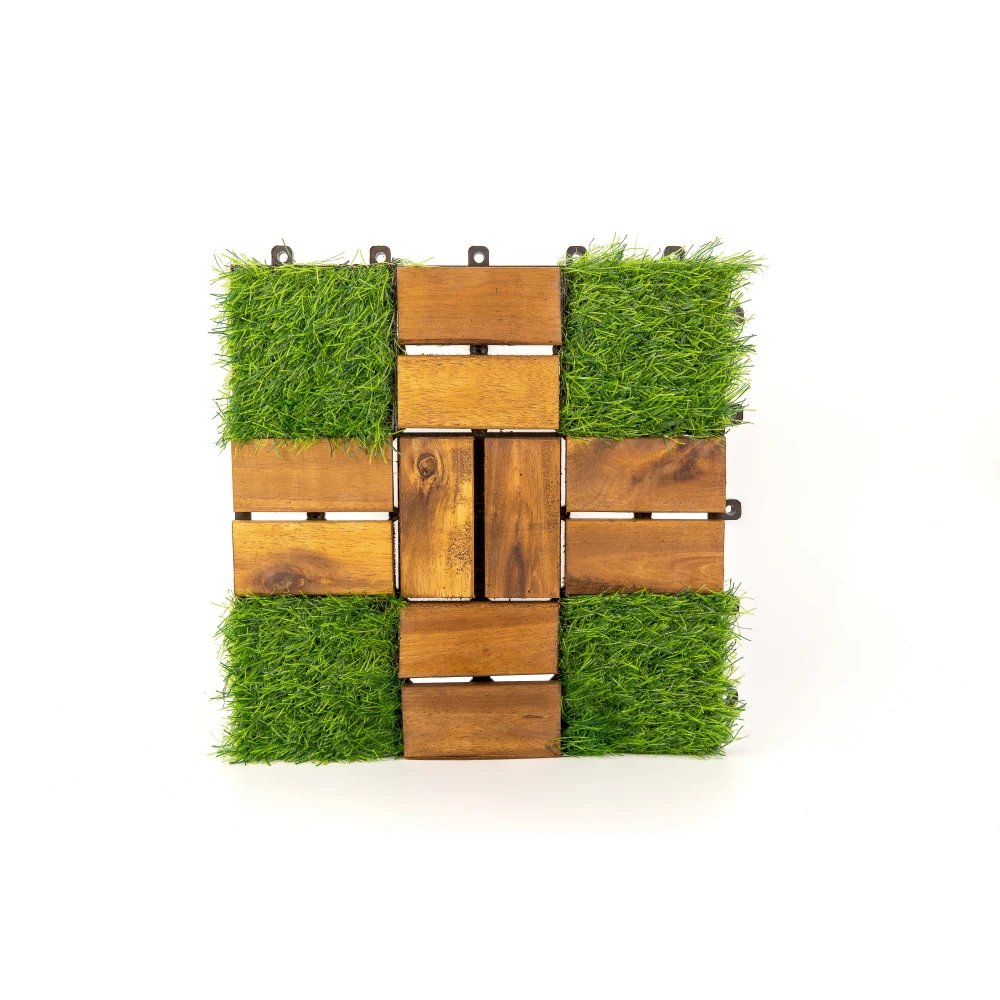 

Acacia Wood Deck Tile 057, 10PCS Interlocking Floor Mat, Anti Slip Outdoor Patio Garden Yard Indoor Flooring Tile