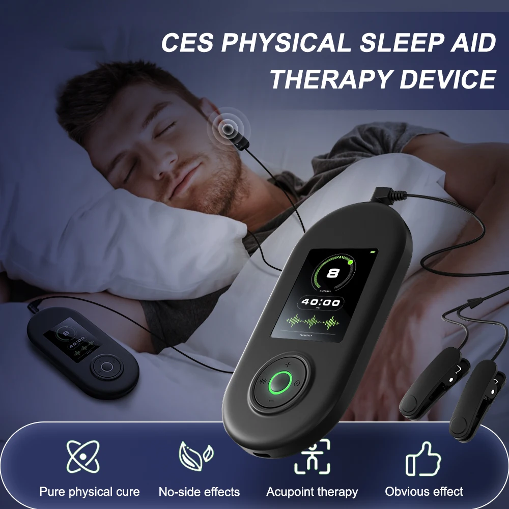 CES Sleep Aid Insomnia Electrotherapy Device Anxiety and Depression Migraine Relieve Anxiety Head Pain Fast Sleep Instrument