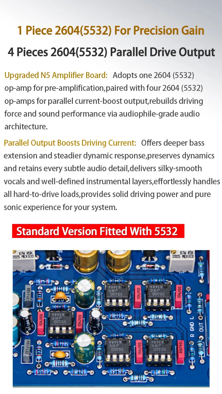 N5 Vorverstärker Audiophiler Vorverstärker-Board Klasse A Netzteil HiFi-Vorverstärker – Detail 8