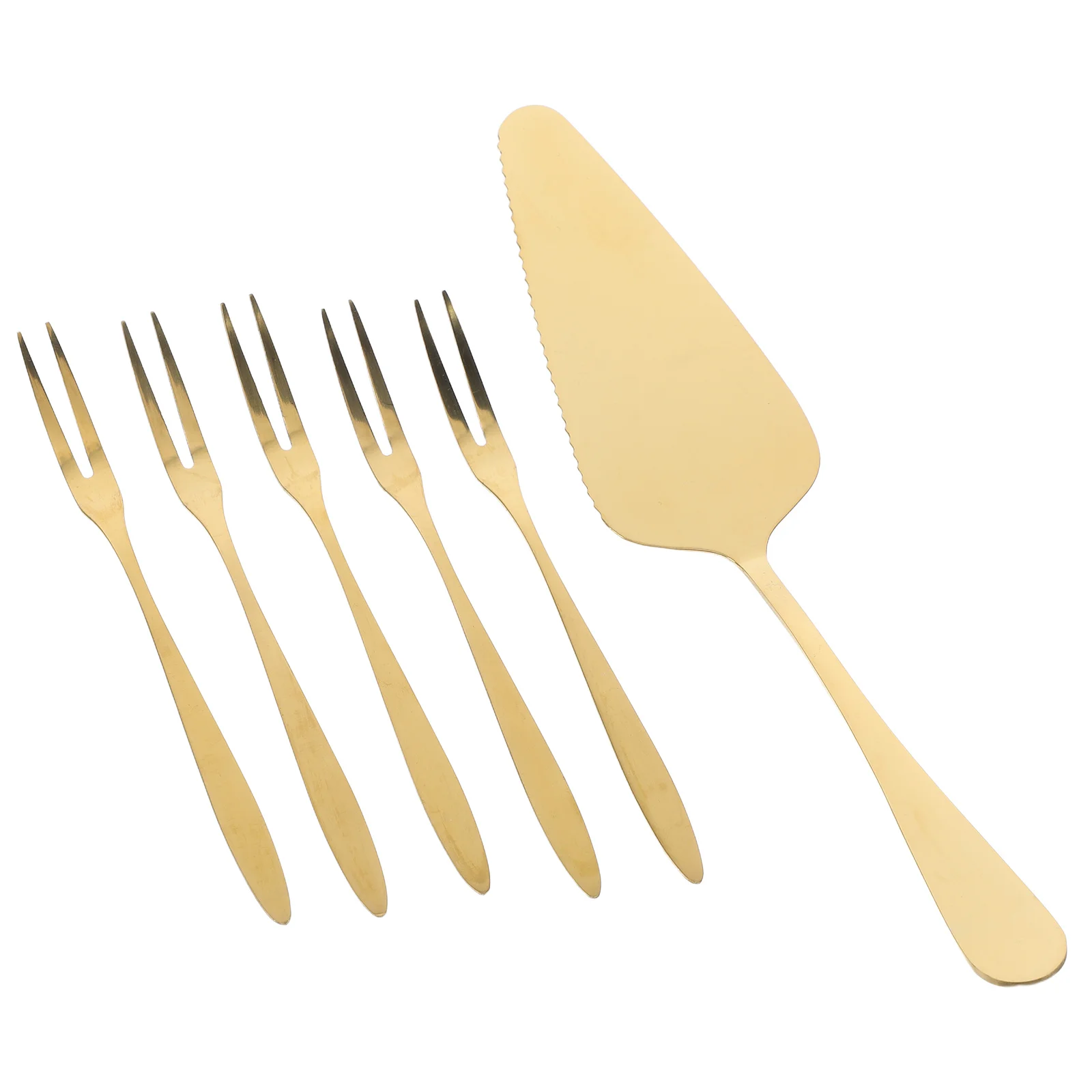 

1 set 1 Set Appetizer Fork Steel Gold Cake Forks Server Set For Wedding Party Dessert Fruit Serving Appetizer Utensils