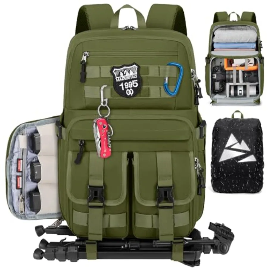 

Camera Bag Backpack for DSLR/SLR/Mirrorless Camera Bags for Photographers 15.6 Inch Waterproof Tactical Photography Backpack Ca