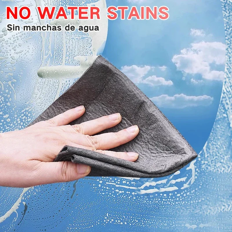 

Thickened Magic Cleaning Cloth, Microfiber, Reusable, Washable, Lint-free, Cleaning Rags for Kitchen, Glass, Car, 5Pcs