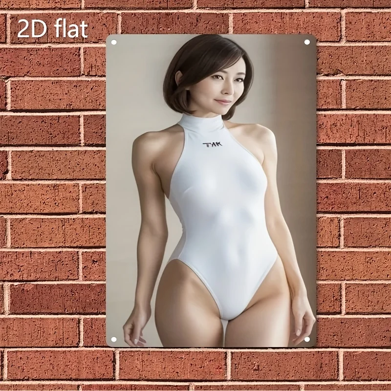 Metall-Bikini-Schild, Vintage-Wandkunst für Hausbar-Dekoration, Wasserfestes Eisen-Schild, Lustiges Geschenk für Schlafzimmer und Weihnachten