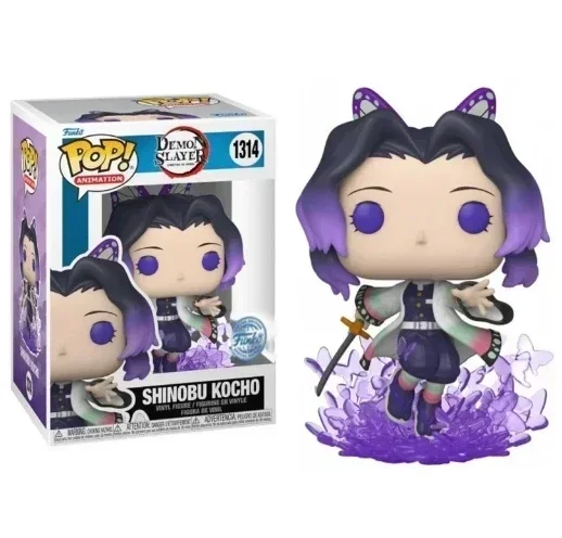 Funko Pop Animation Demon Slayer Shinobu Kocho 1314# Kyojuro Rengoku 1308# Vinyl Figure Model Toys for Children Birthday Gift