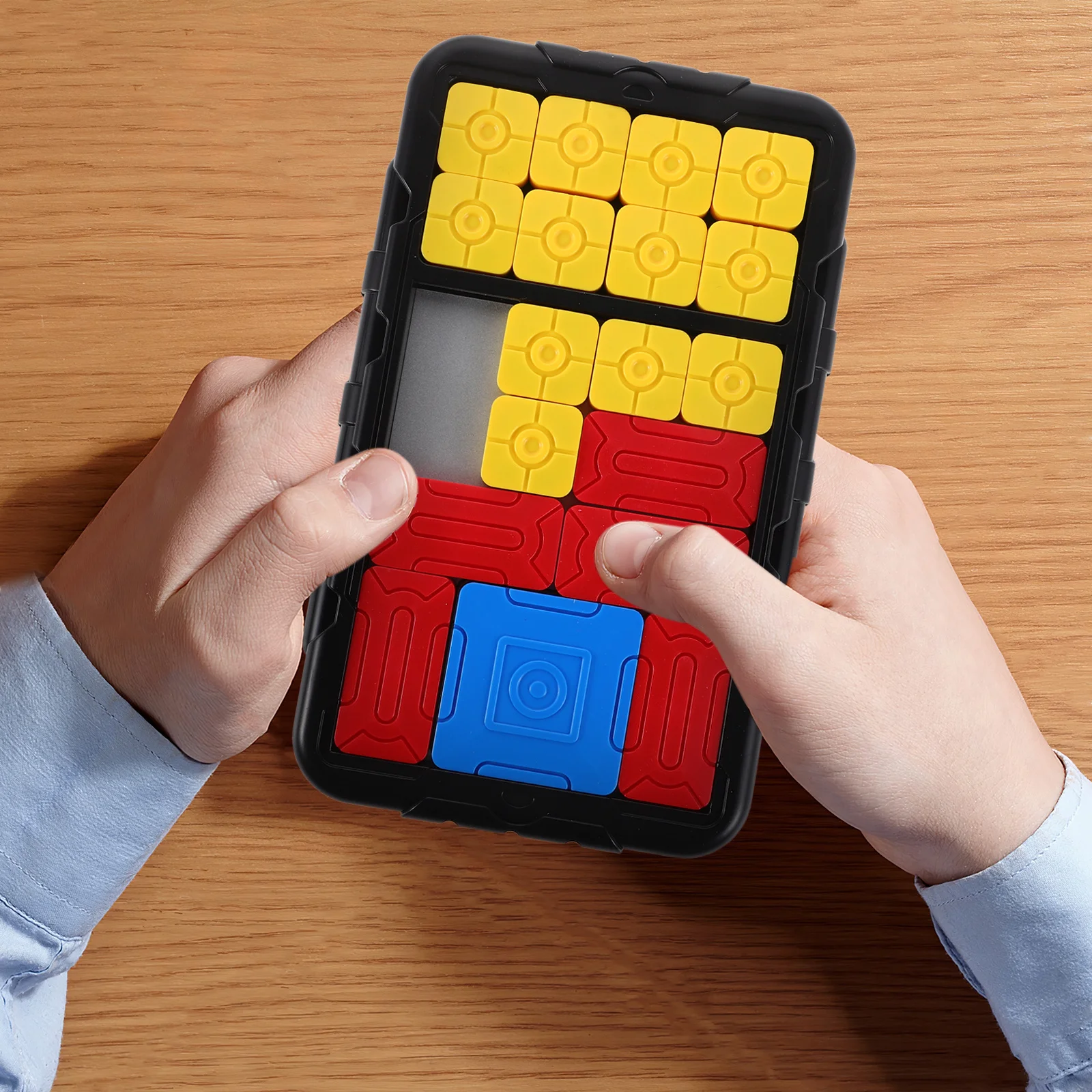 Huarong Slide Brain Teaser Game Educatief voor kinderen Volwassenen Logica Vaardigheid Ontwikkeling Reisbord Glijblok